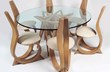 Six bentwood chairs and table
